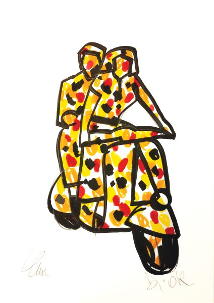 Dior Project Sketch (COPPIA IN VESPA)