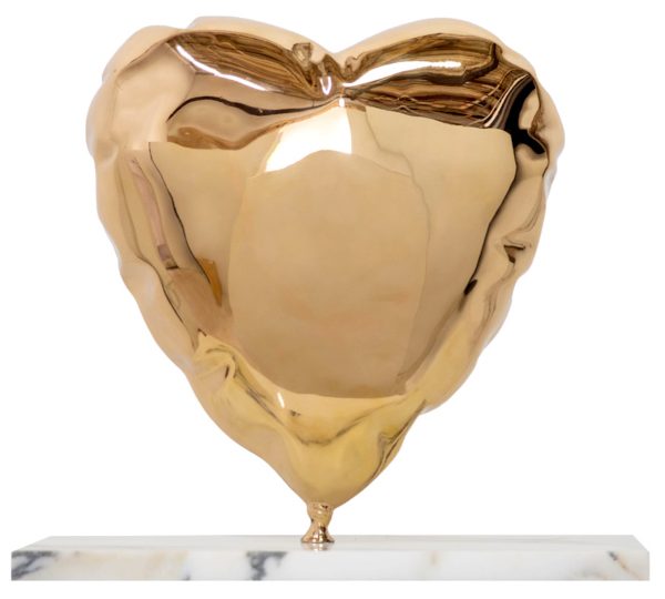 Balloon Heart - Polished Bronze