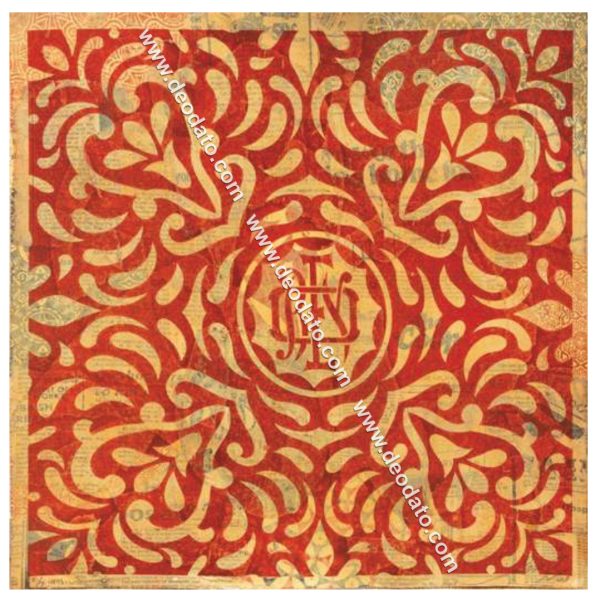 Monogram pattern rouge