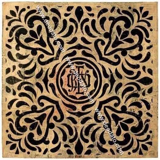 Monogram pattern noir