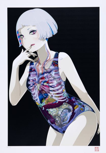 The girl in costume
