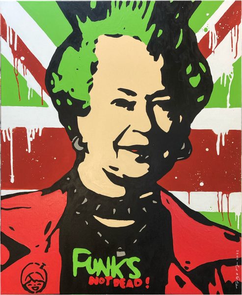 Punk Queen Elizabeth Redjacket - Green