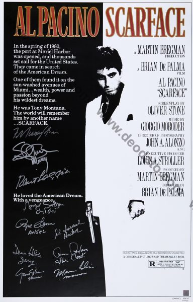 Scarface Poster Firmato