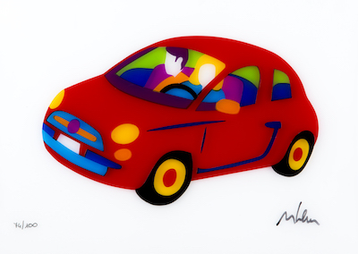 Marco Lodola, Fiat 500 - Rosso Fluo Marco Lodola, Fiat 500 - Rosso Fluo