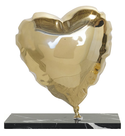 Mr Brainwash - Balloon Heart Gold Mr Brainwash - Balloon Heart Gold
