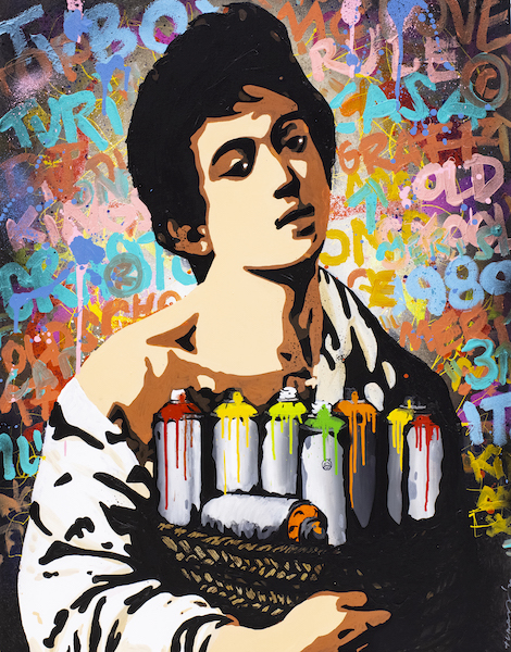 Poster avec l'œuvre « Pulvérisateur graffiti street art bombe aérosol » de  l'artiste mooon85