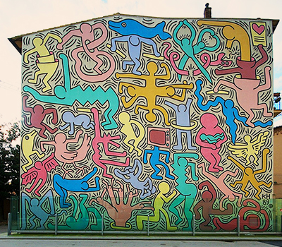 Keith Haring, Tuttomondo, 1989, Pisa