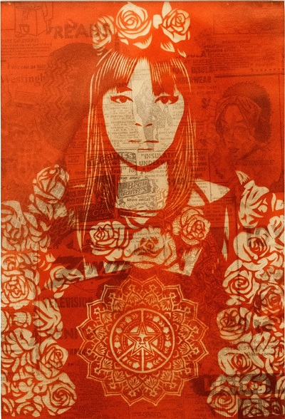 Rose Girl - Oeuvre Unique de Obey Rose Girl - Oeuvre unique de Obey
