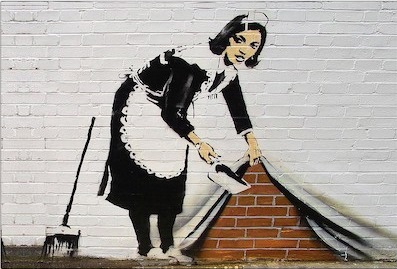 Oeuvre à Londres de Bansky - Sweet It Under the Carpet 